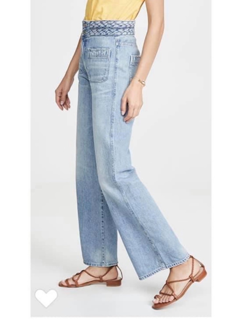 Citizens Of Humanity Isla Braided wide leg jeans Anthropologie size 29